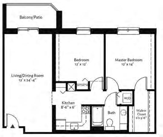 Two Bedroom 1,065