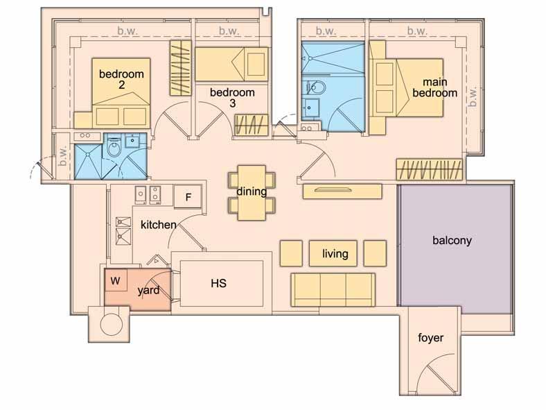 Floor Plan a.l. Type A (inclusive of bay window and