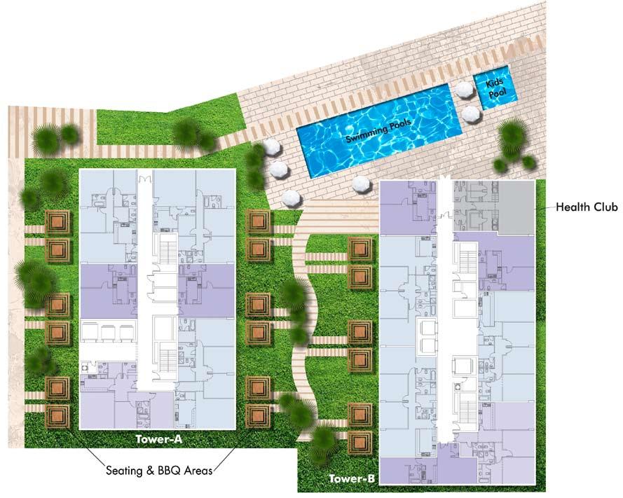 Site plan Courtyard 4th floor Key 1 bed 2 bed 3 bed N N All materials, dimensions and drawings are approximate. Information subject to change without notice.