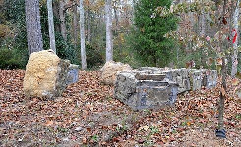 Nov 5 Outdoor stone bases for the Stations of the Cross