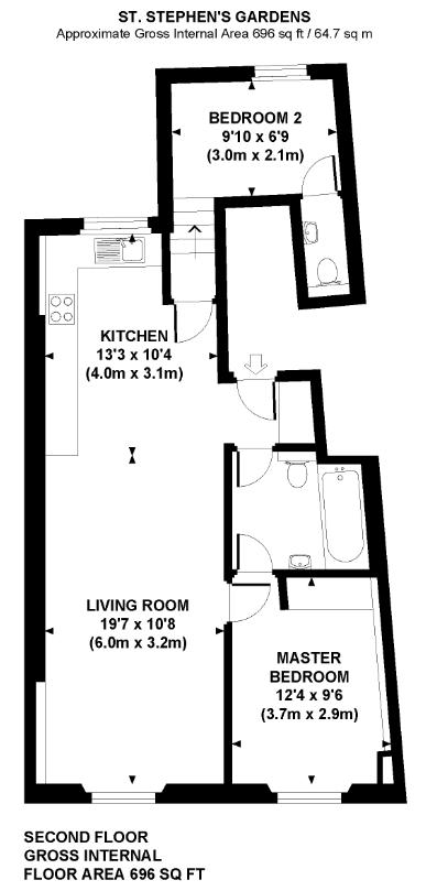 - Apartment 5- Second Floor Bedroom 2