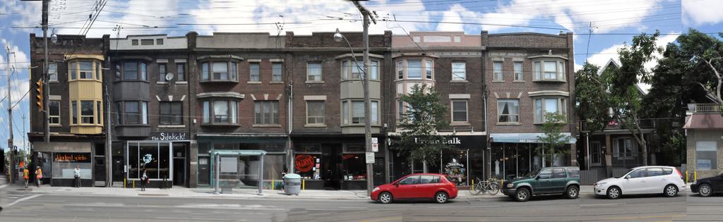 3.2 Main Street Characteristics within the Precinct The blocks that comprise 2 to 3 storey commercial / residential buildings have some common characteristics that are typical of many of Toronto's