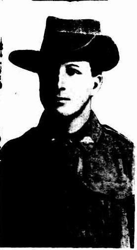 COLAC DISTRICT HONOUR ROLL PRIVATE O. R. MISSEN, of Beeac. Died of wounds received in action at Pozieres.