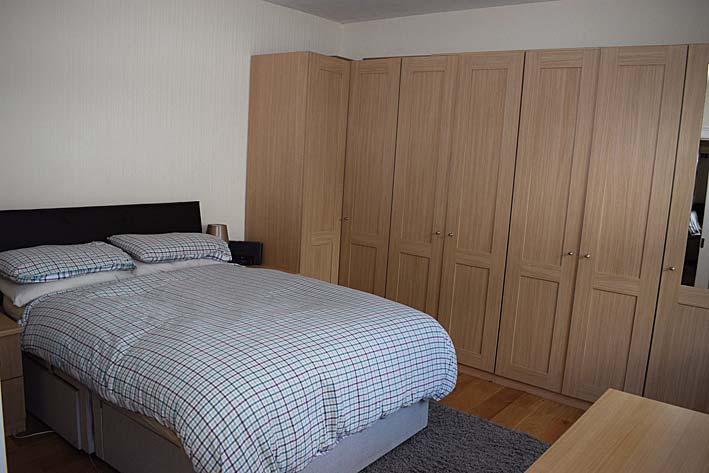 sale. This room boasts full length fitted wardrobes providing ample storage space with hanging rails and