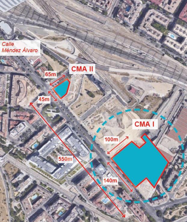 01 Méndez Álvaro Urban Transformation Route to the South of Castellana Large scale projects with potential to become a global benchmark > Mendez Álvaro area is a big