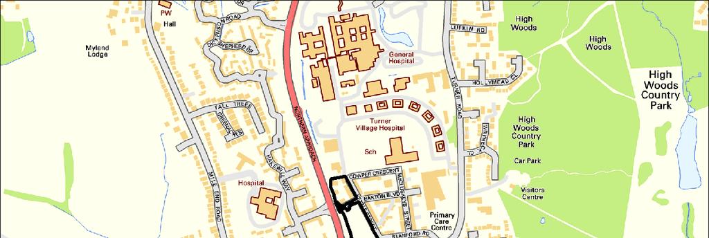 Application No: 152268 Location: Northfields (Formally Turner Village), Turner Road, Colchester Scale (approx): 1:1250 The Ordnance Survey map data included within this publication is provided by