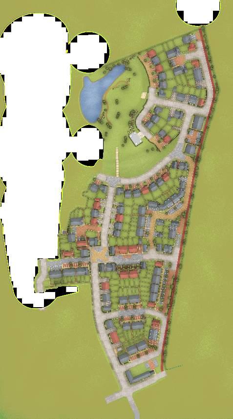 199 LADYWELL PARK PHASE 2 DEVELOPMENT LAYOUT - EAFIELD ROAD, WELLINGOROUGH, NORTHAMPTONSHIRE NN8 1PT 45 Access To Existing Phase Existing arratt Development Designated Potential Wildlife Site 44 43