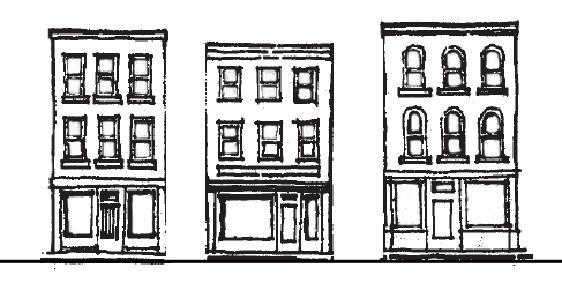 Windows, doorways, bays, and pediments meet the following criteria: (1) windows, doorways, bays, and pediments do not vary more than ten percent (10%) in area from windows, doorways, bays, and