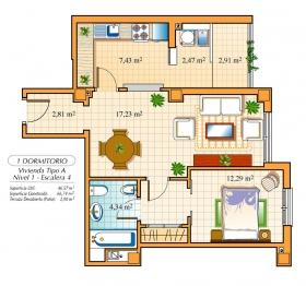 Flat with 1 rooms