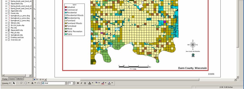 Created data for and also derived maps for the existing and