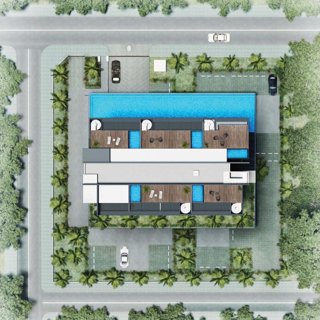 Site Plan E A B C B C B C C B C D A SWIMMING POOL ON 5TH STOREY B PRIAVTE ROO TERRACE C PRIVATE POOL D