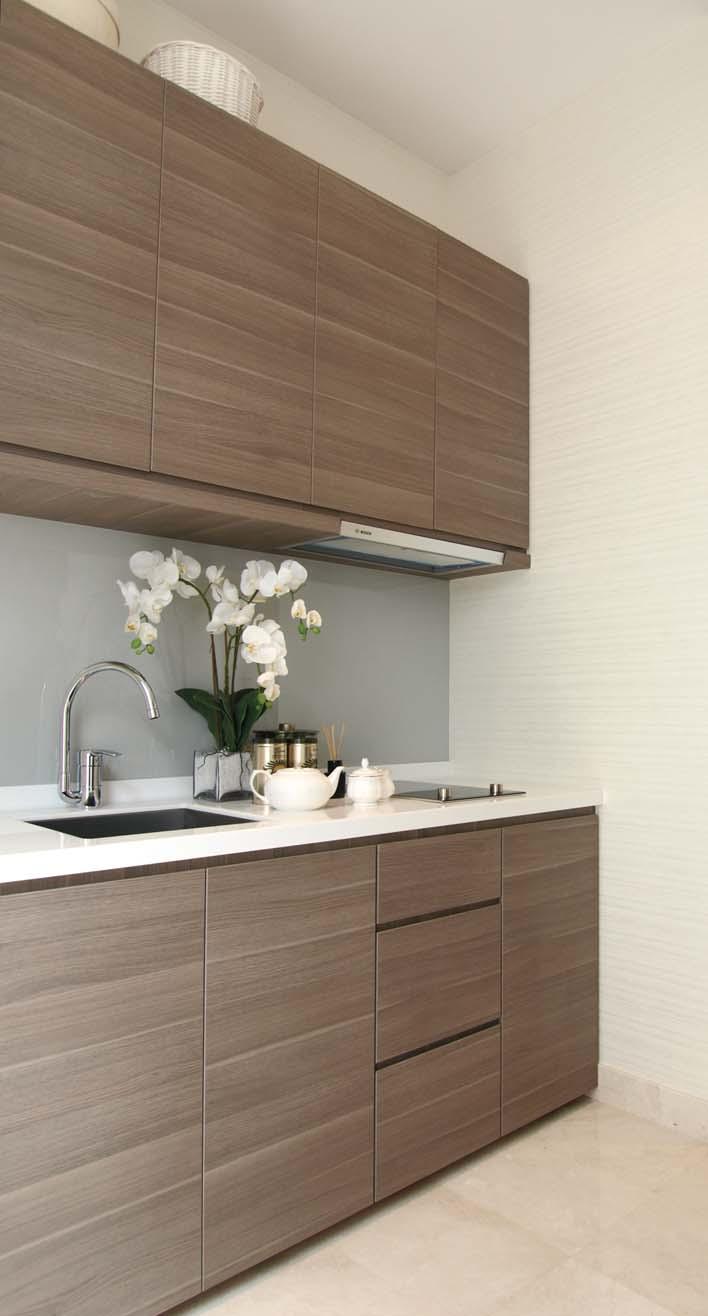 Built-in wardrobes, granite and marble surfaces inject a sense of chic