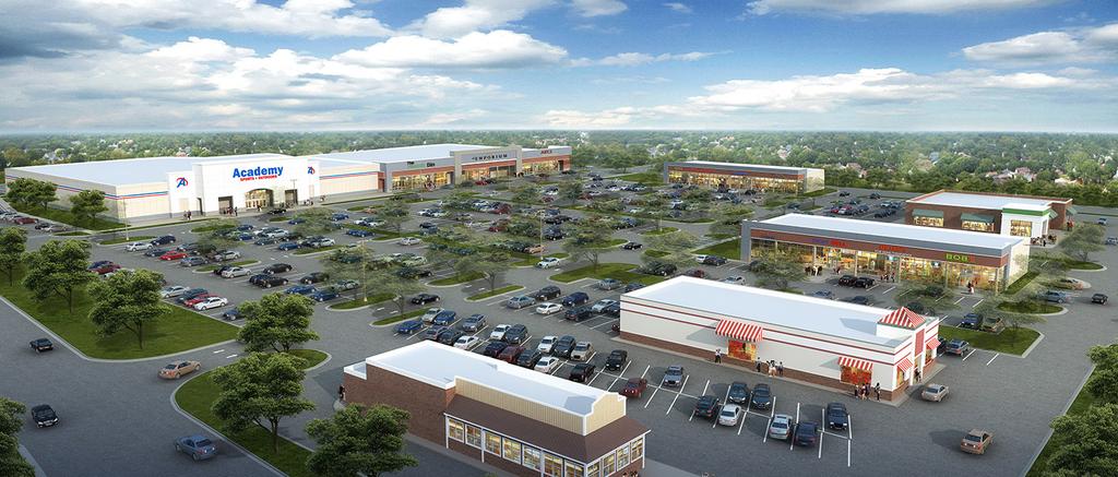 NEW RETAIL DEVELOPMENT FOR LEASE PROPERTY INFORMATION Huffman Mill Commons, the new +/-150,000 SF power center development offers prime retail location in the growing