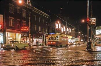 Bloor and Markham in the 1960s (Chuckman's Postcards, above right), and readograph sign in
