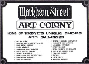 Markham Street, 1978 (Toronto Star) In the early 1960s, Mirvish opened the "Markham Street