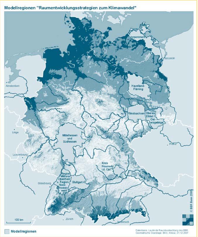 MORO project Raumentwicklungsstrategien zum Klimawandel (spatial strategies for climate change), a two-phase planning study that took place from