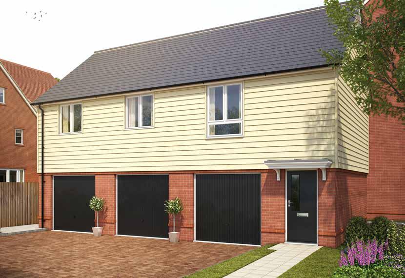 The Bodiam Homes 129 & 163 The Bodiam is a brilliant 2 bedroom coach house with ground floor garage, a spacious open plan kitchen/ living/dining room and a conveniently placed bathroom.