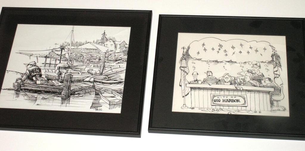 FRAMED BUDGET COVER ARTWORK Illustrations by Snowden from Gateway (2 and 3 of 5)