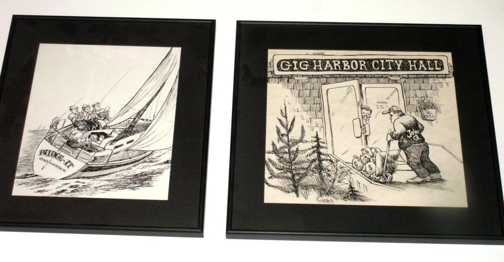 FRAMED BUDGET COVER ARTWORK Illustrations by Snowden from Gateway (4 and 5 of 5)