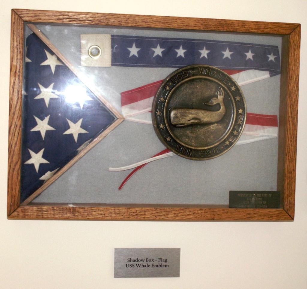 SHADOWBOX FLAG/USS SHALE EMBLEM YEAR: Civic Center - Court Admin.