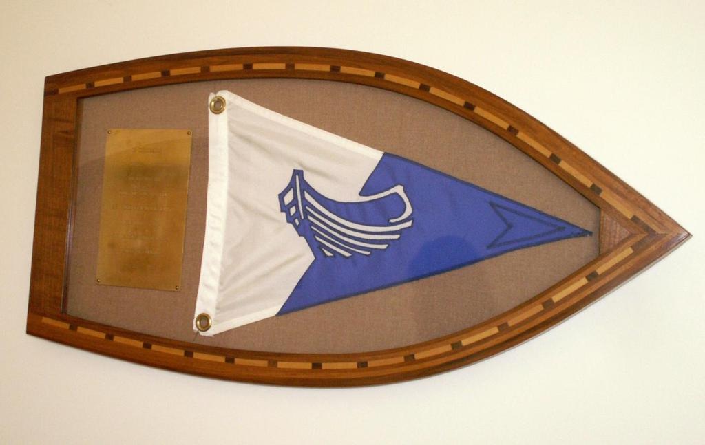 Burgee in Wooden Frame Jim Tangney YEAR: 1987 Civic Center Foyer by public