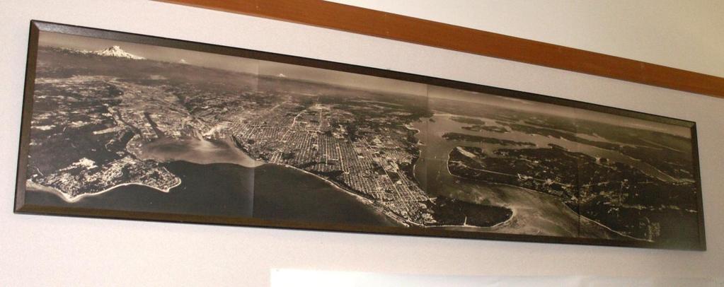 B&W ARIAL PANORAMIC PHOTOGRAPH OF SOUND P.