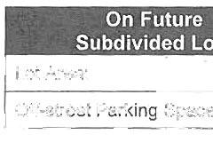 On Future Subdivided Lots Bylaw Requirement Proposed Variance lot