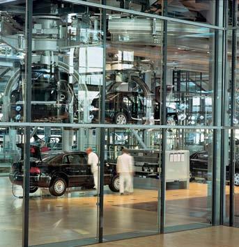 LOCATION: A building designed for Volkswagen is allocated in a area where high-precision craftsmanship of the industries are celebrated, the building and spaces also speaks the language of a