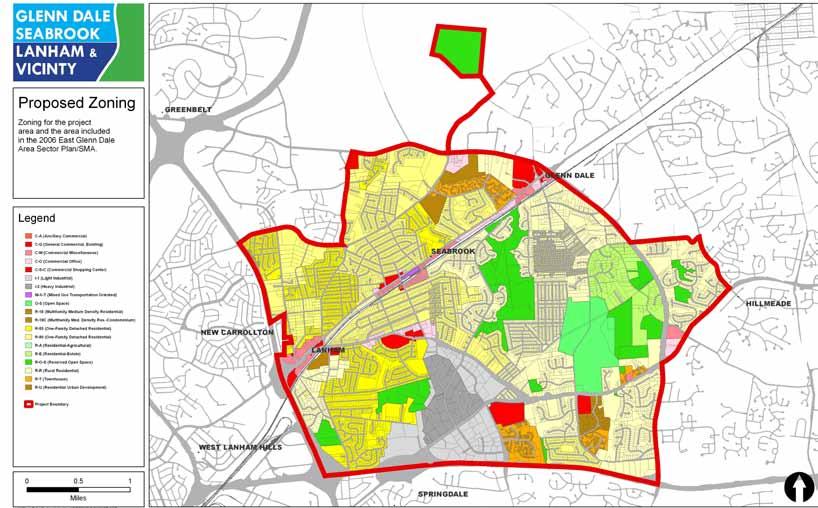 Map 33: Proposed Zoning 322 Glenn Dale-Seabrook-Lanham and