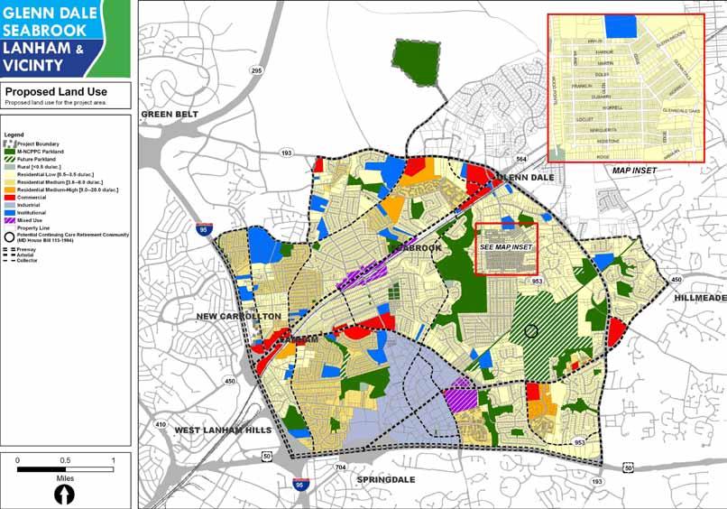 Map 34: Proposed Land Use Glenn Dale-Seabrook-Lanham and