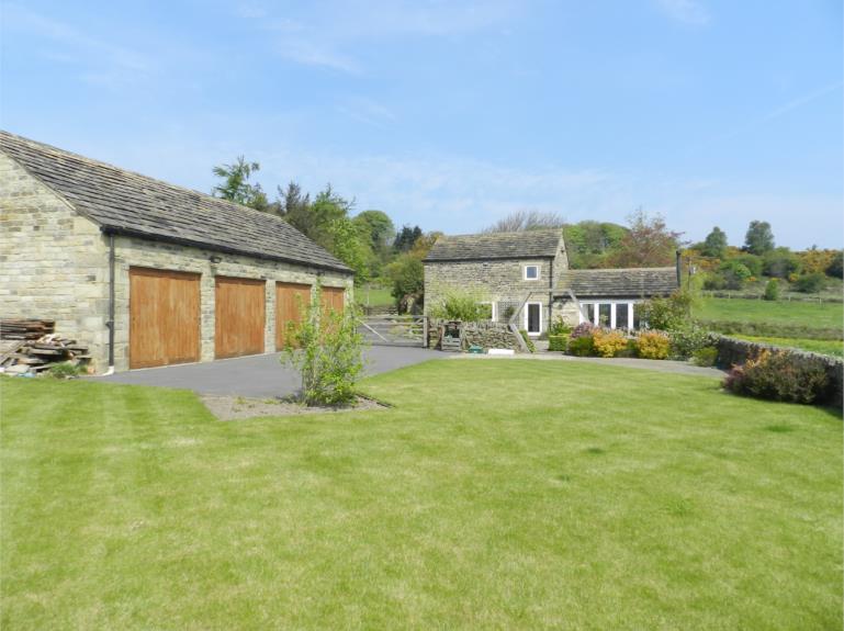 HEIGHTS BARN, HALL ING ROAD THURSTONLAND, HUDDERSFIELD HD4 6XB IF LOCATION IS IMPORTANT THIS BEAUTIFUL BARN CONVERSION WITH LOVELY EXTENSIVE GARDENS, QUADRUPLE GARAGE AND BENEFITTING FROM APPROX 58