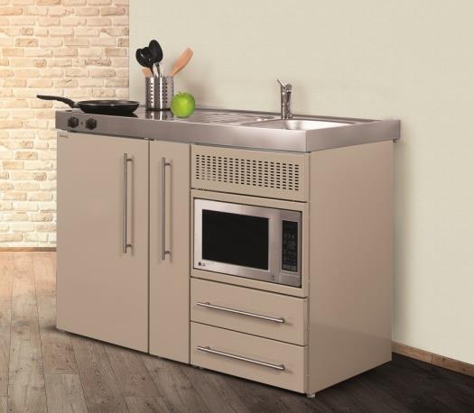 Price 1,275 delivered for quick connection. Stainless Steel Rear Splashback + 110 Microwave to Combi Oven + 100. 1500mm Compact Kitchen This larger kitchen unit is available for the 7.