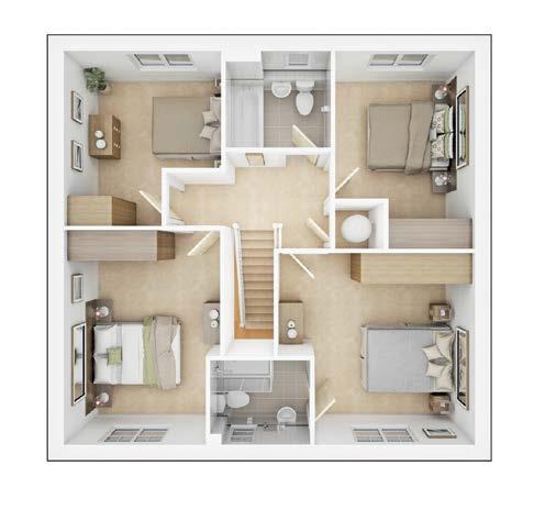 Total Floor Area sq m sq ft The Shelford 4 bedroom home Ground Floor Kitchen/Dining Area (max.) 8.m x.4m '" x '8" Living Room (excl. bay) 4.4m x.88m 5'" x '9" Study.4m x.m '8" x 6'" First Floor Master Bedroom (max.