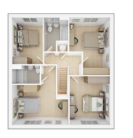 8m x.5m '6 x 8'4" The floor plans depict a typical layout of this house type.
