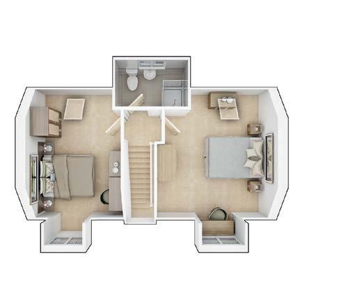 5m 4'" x '" The floor plans depict a typical layout of this house type.