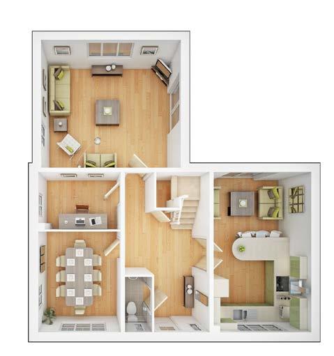 Total Floor Area 4 sq m 04 sq ft The Buckingham 5 bedroom home Ground Floor Kitchen/Family Area 5.0m x.
