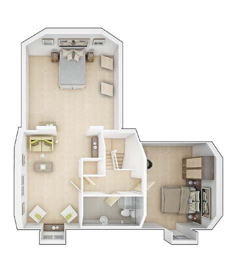 6m '" x '" The floor plans depict a typical layout of this house type.