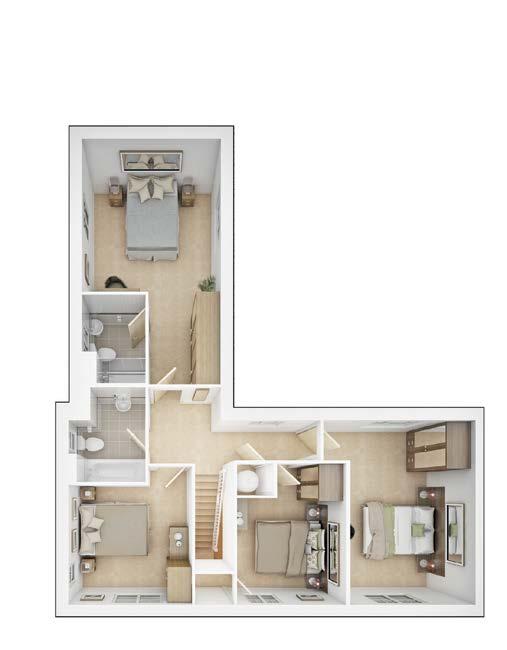 Total Floor Area 40 sq m sq ft The Langdale 4 bedroom home Ground Floor Kitchen/Breakfast Area 6.8m x.44m '5" x '" Dining Room.4m x.05m '" x '0" Living Room 4.56m x 4.