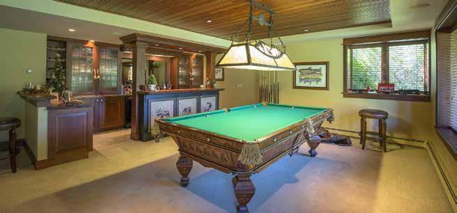 There is plenty of space for the pool table and quiet seating away from the activities to watch