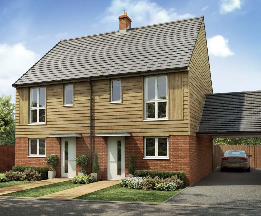 REPTON PARK The Dunnock 2 edroom home Plots: 227, 228, 231 & 232 The two bedroom Dunnock home is ideal for buyers looking to start a family or downsizers.