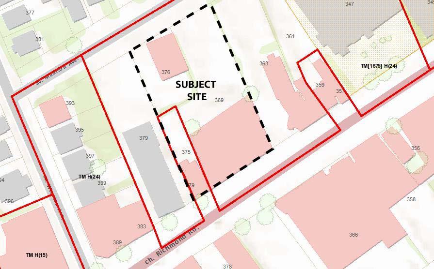 371 RICHMOND ROAD PLANNING RATIONALE AUGUST 2014 27 REGULATORY FRAMEWORK CITY OF OTTAWA ZONING BY-LAW 2008-250 The majority of the subject property is zoned TM [1675] H(24) Traditional Mainstreet,