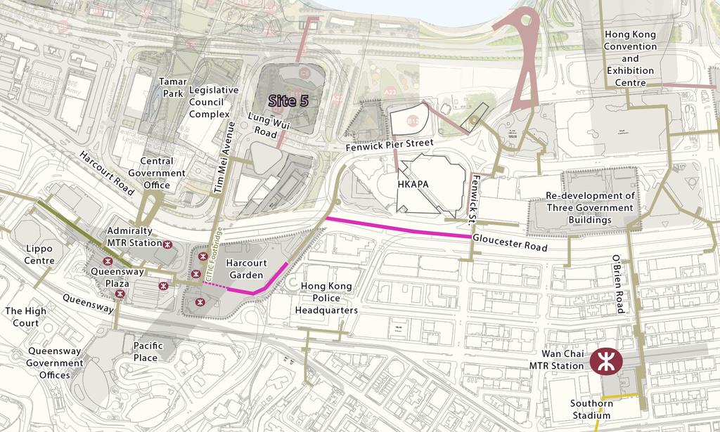 Proposed Elevated Alignment between Admiralty and Wan Chai with Redevelopment Annex 10 LEGEND Existing