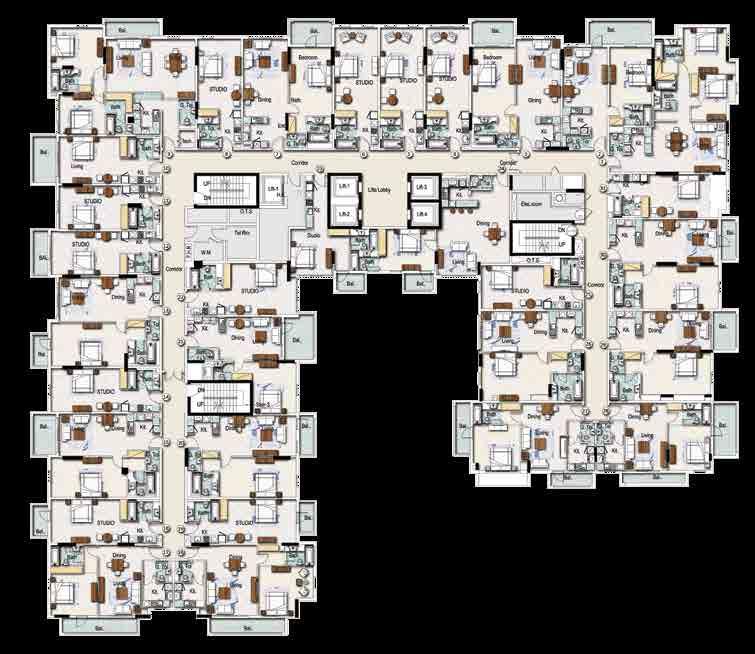 TYPICAL FLOOR PLAN LEVEL 1 TYPICAL FLOOR PLAN LEVELS 2-4 Disclaimer: All pictures, plans, layouts, information, data and details included in this