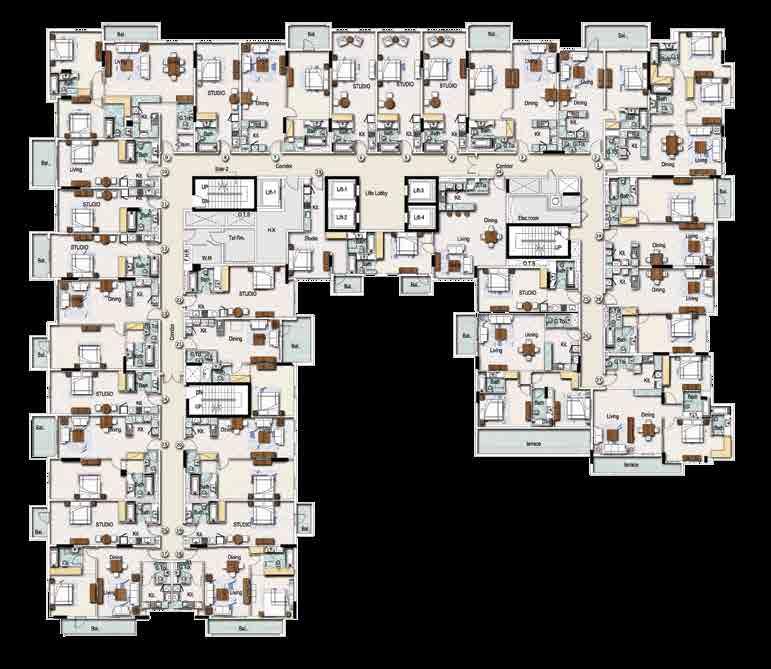 TYPICAL FLOOR PLAN LEVEL 5 TYPICAL FLOOR PLAN LEVEL 6 Disclaimer: All pictures, plans, layouts, information, data and details included in this