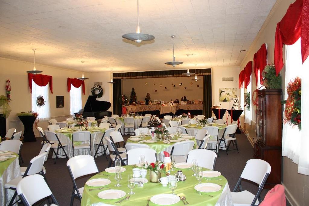 Whether you are planning a sit-down dinner or a presentation, The History Clubhouse can