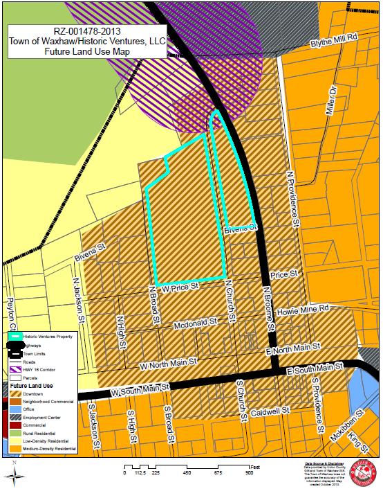 The Future Land Use Map from the 2030 Comprehensive Plan shows the property as Historic Downtown.