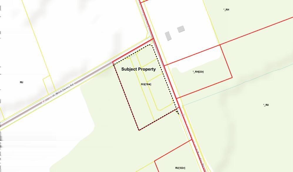 3.2 City of Ottawa Zoning By-law 2008-250 The Subject Property is currently zoned Rural General Industrial, Rural Exception 784 (RG[784r]) in the City of Ottawa Zoning By-law 2008-250 (see Figure 9).