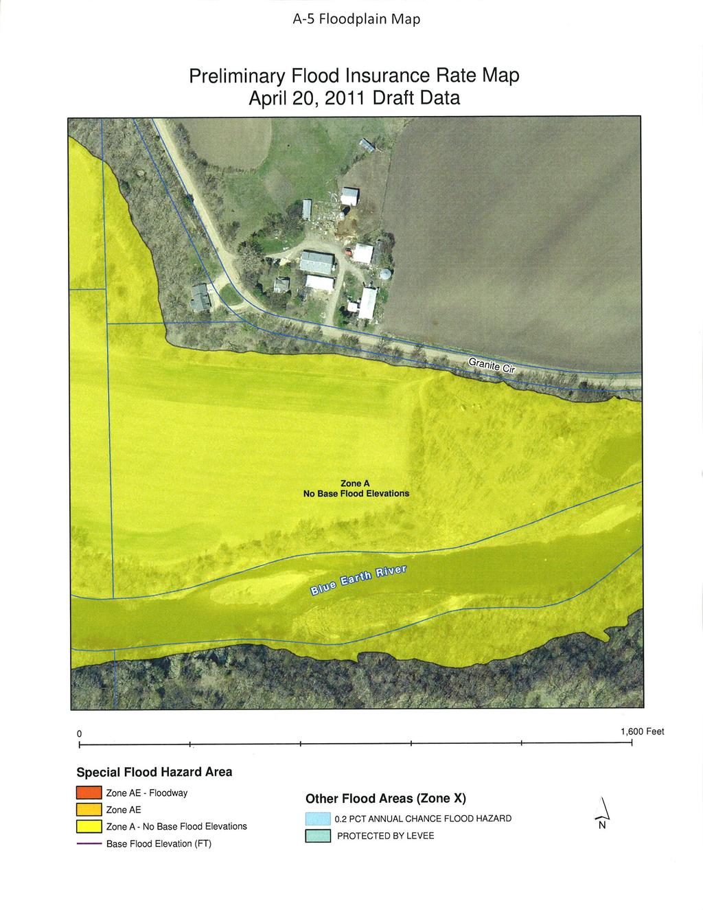 A-5 Floodplain Map Preliminary Flood lnsurance Rate Map April 20, 2011 Draft Data 1,600 Feel Special Flood Hazard Area I I I - ZoneRE - Floodway Zone