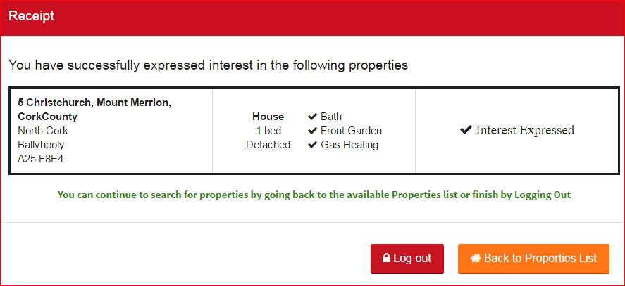 2) ONCE AN EXPRESSION OF INTEREST IS SUBMITTED ON A PROPERTY, IT CANNOT BE REMOVED OR REVERSED.