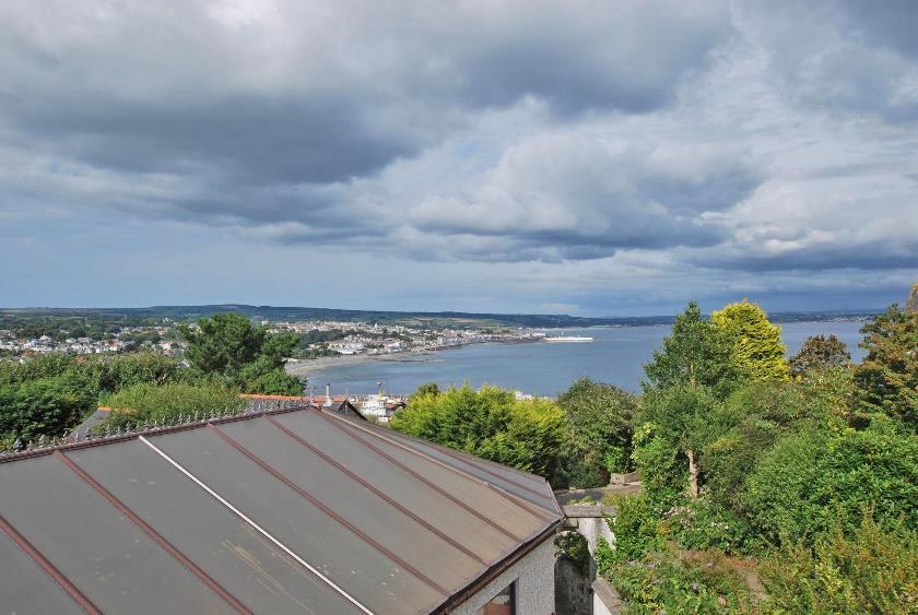 views over Penzance seafront and Jubilee Pool, St